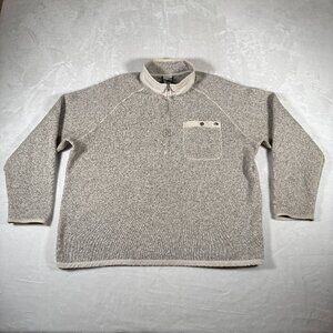 The North Face Men Sweater Size XXXL TTTG Gray 1/3 Zip Mock Neck Single Pocket